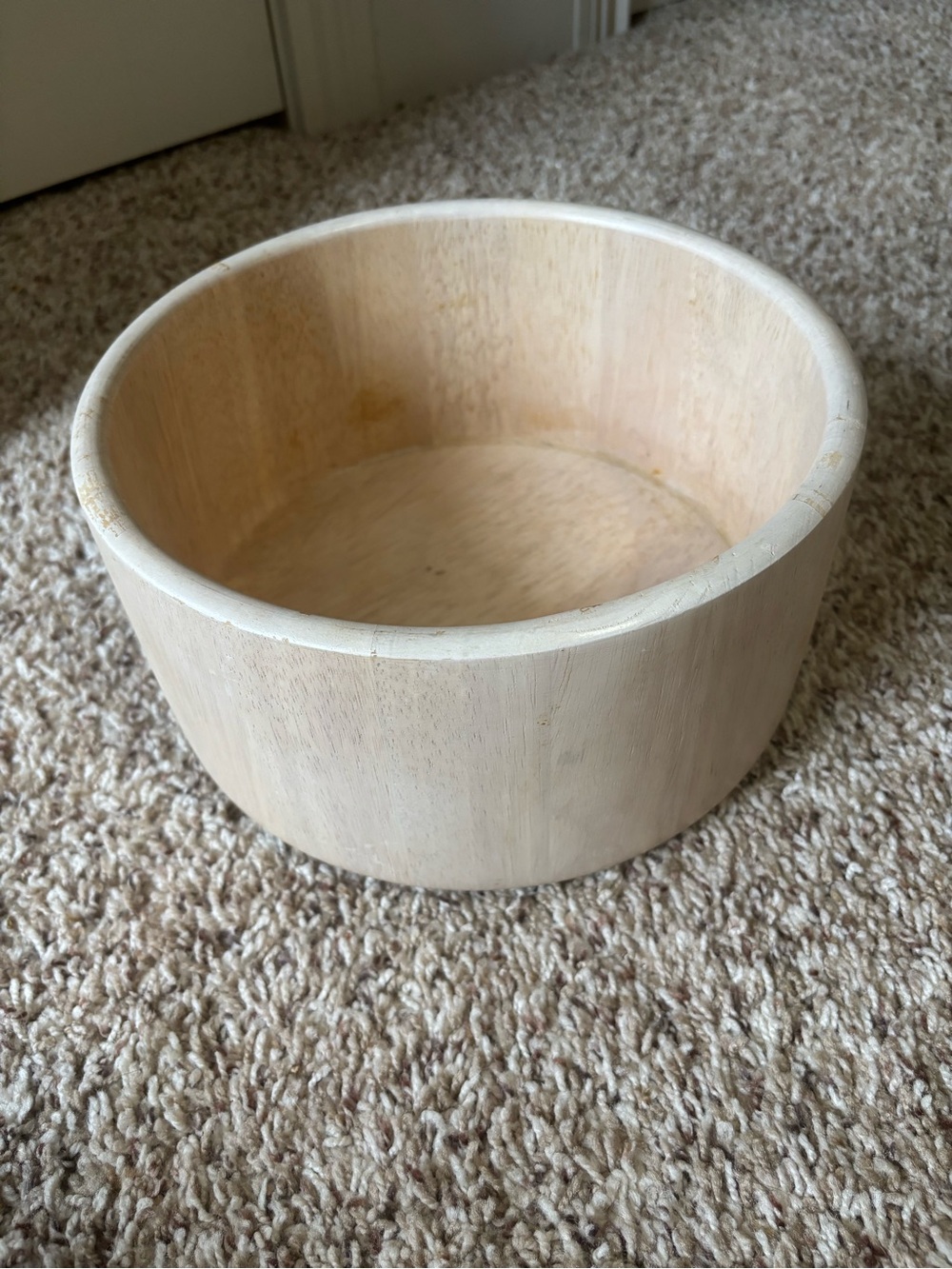 Natural Wood Bowl – Cream Finish